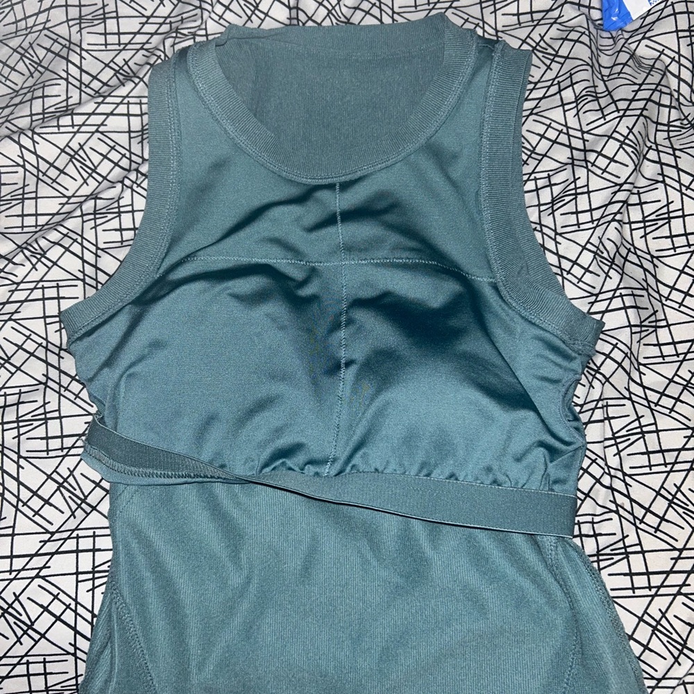 Women's Muscle Tee in Teal by [Brand] - Picture 4 of 5